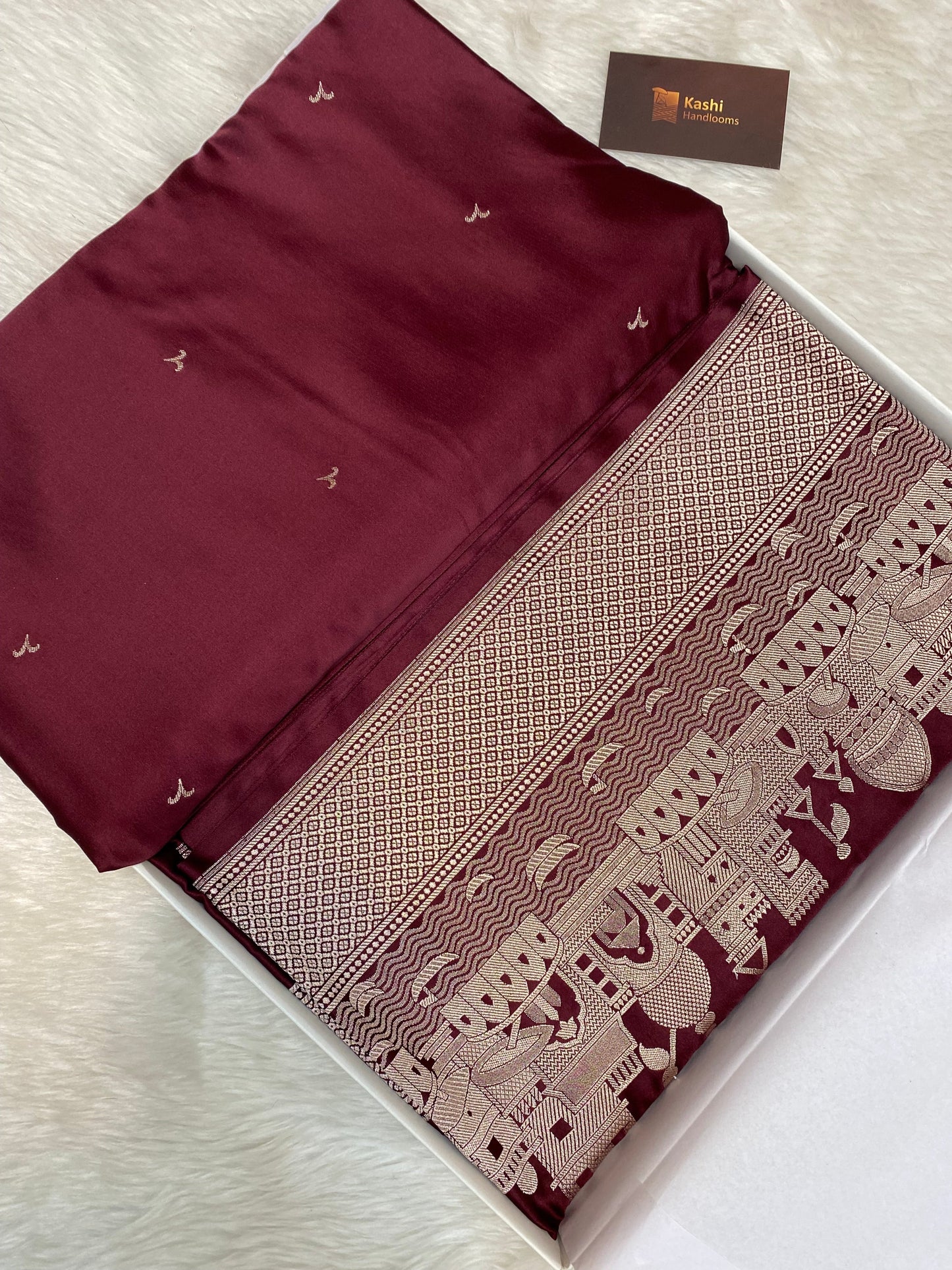 Anniversary Special Ganga Ghat Banarasi Saree