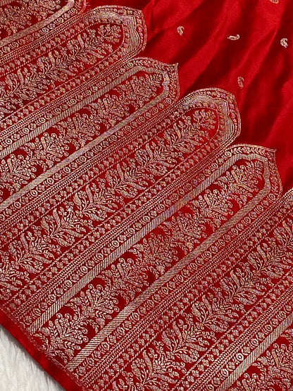 Red Color Mashru Silk Banarasi Saree