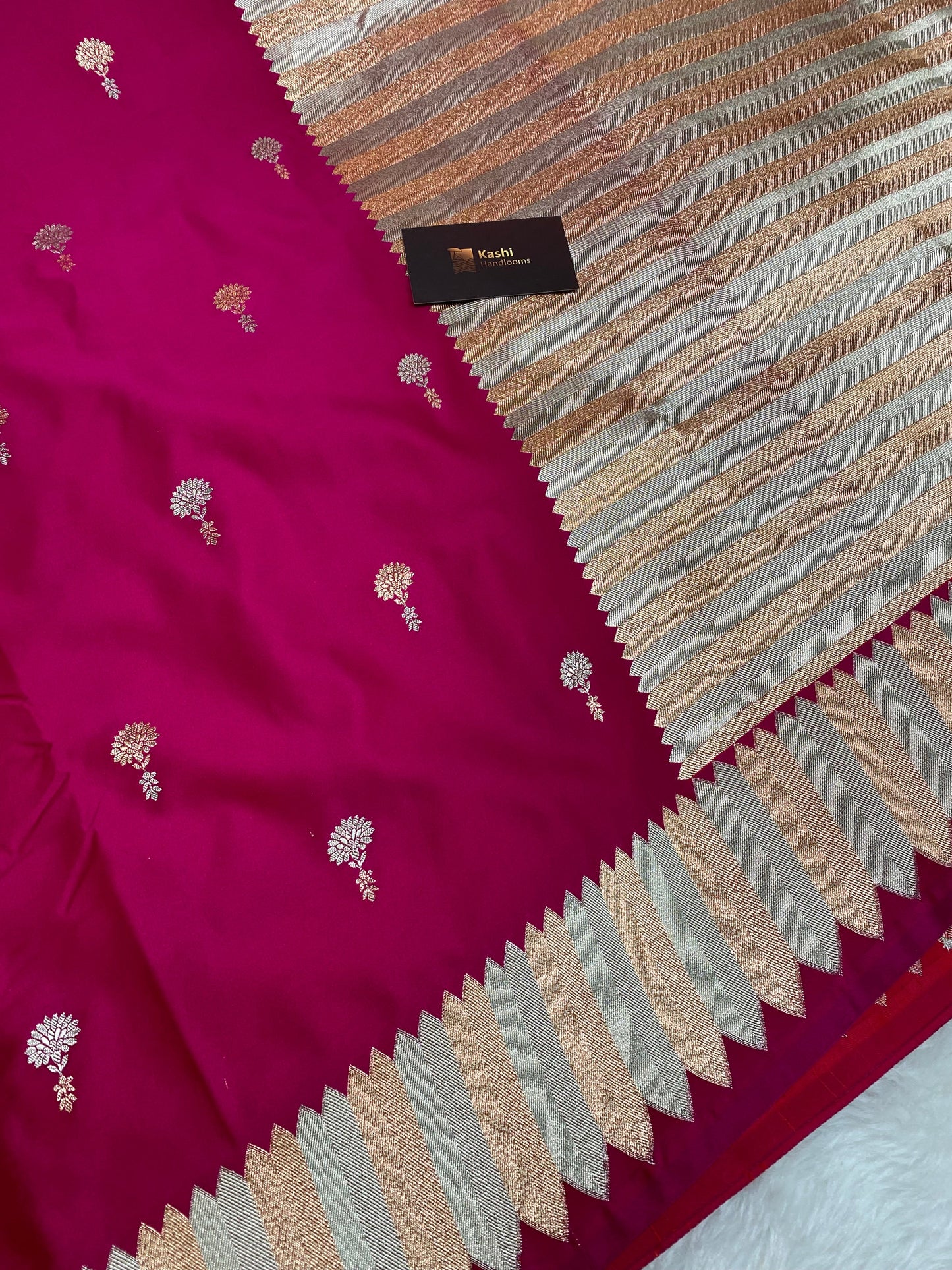 Rani mashru silk banarasi saree