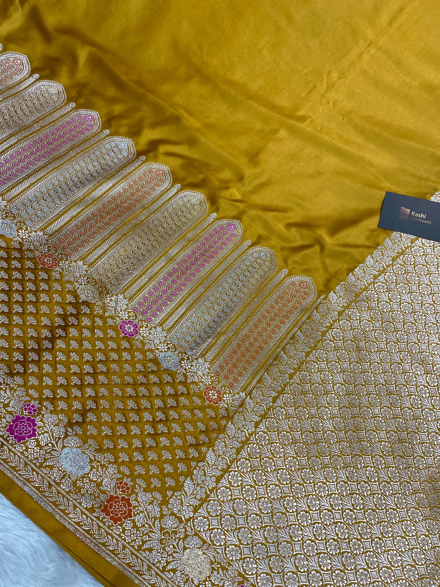 Haldi festival mashru silk banarasi saree