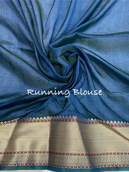 Semi Raw Mango 3D color Banarasi Saree |Very Light Weight