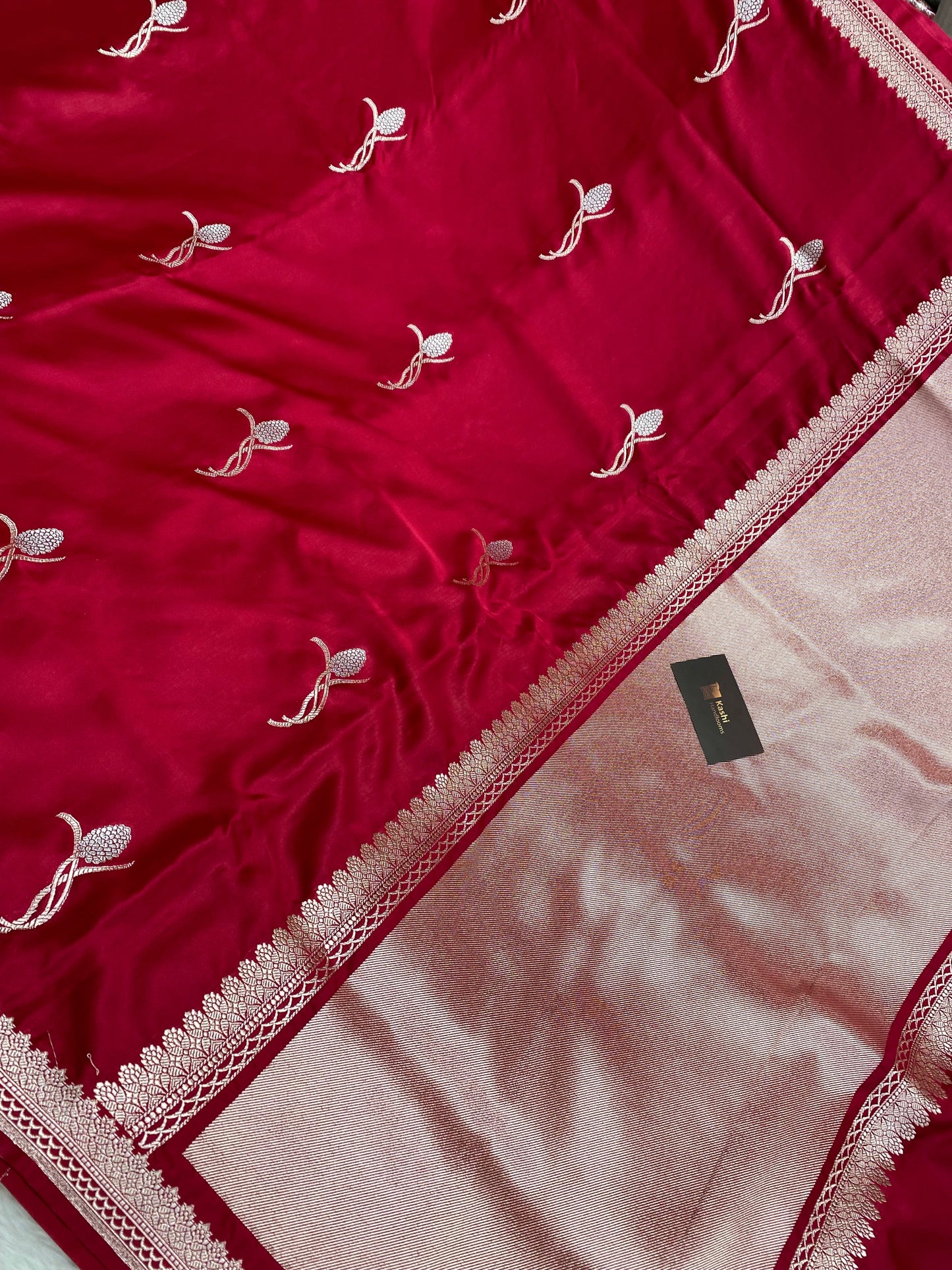 Maroon mashru silk banarasi saree