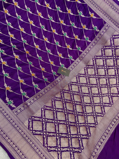 Purple Color Mashru Silk Banarasi Saree