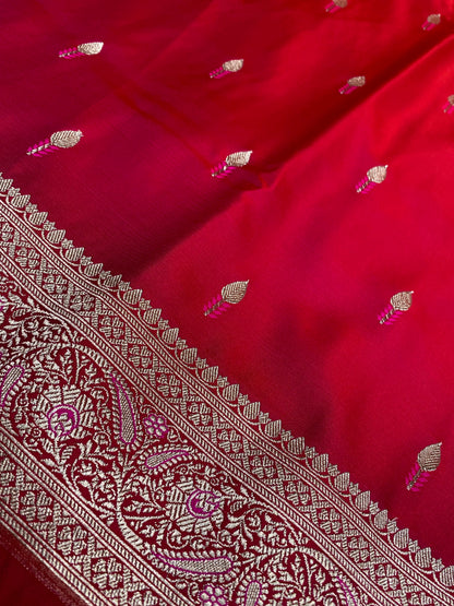 Rani mashru silk banarasi saree