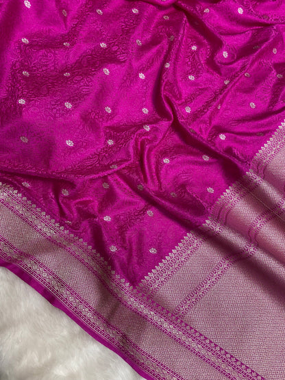 Rani mashru silk banarasi saree