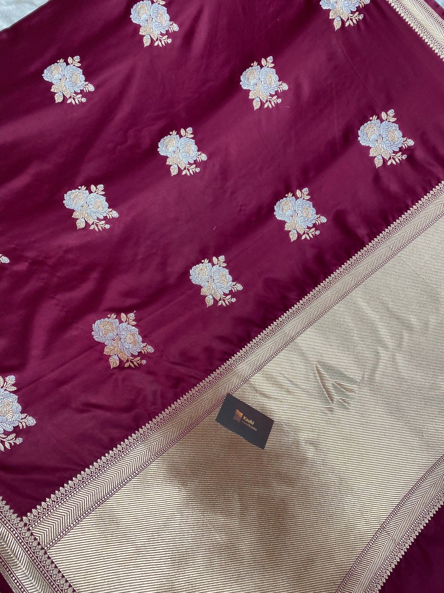 Wine mashru silk banarasi saree