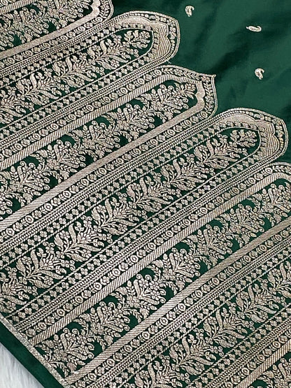 Green Color Mashru Silk Banarasi Saree