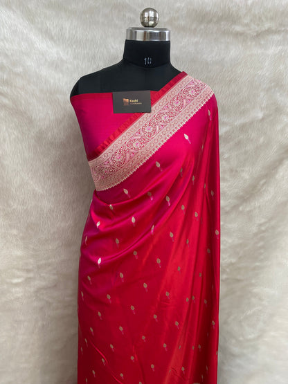 Rani mashru silk banarasi saree
