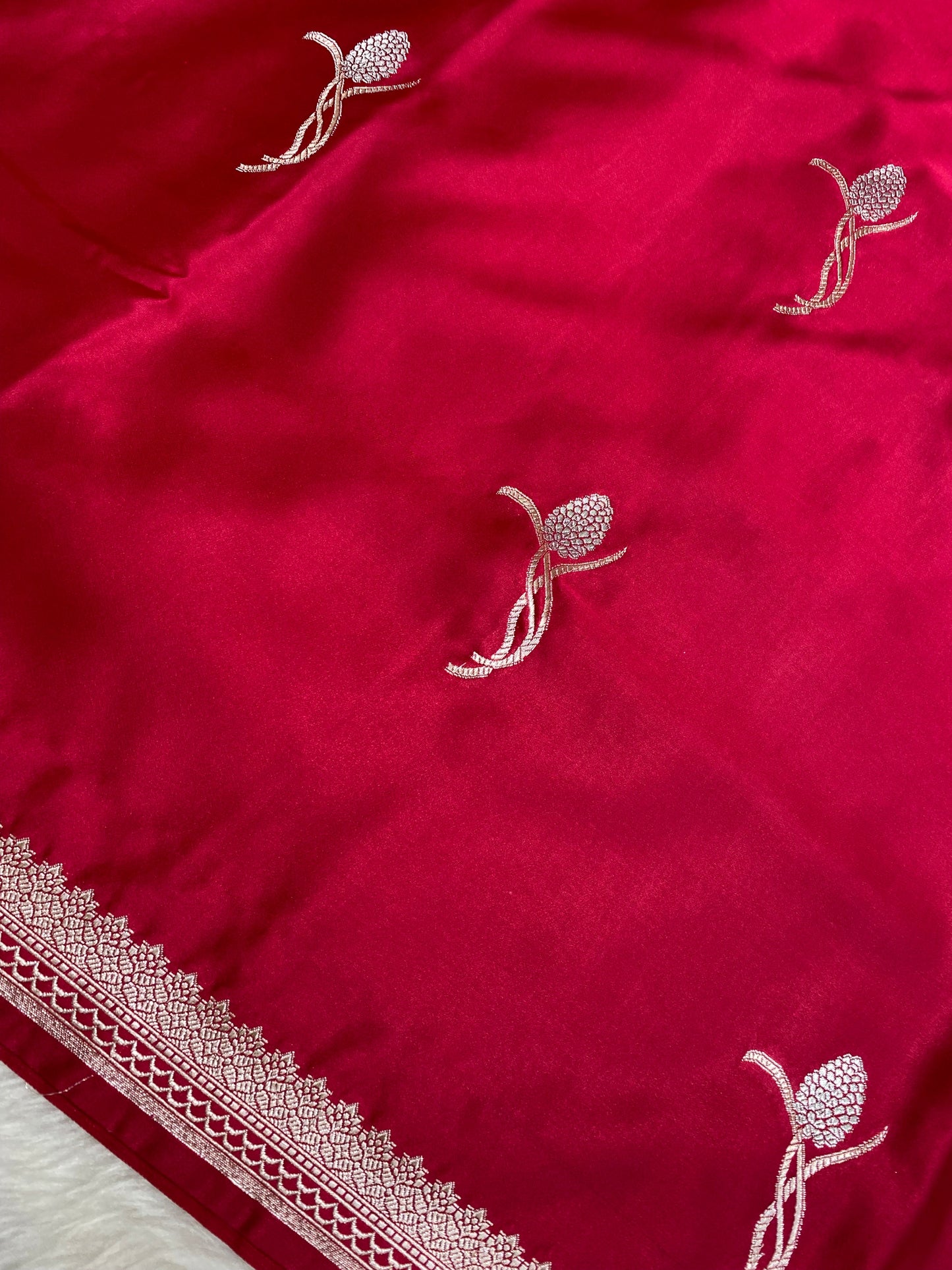Maroon mashru silk banarasi saree
