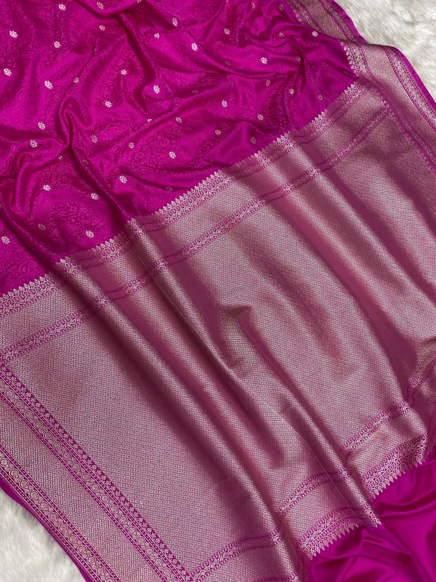 Rani mashru silk banarasi saree