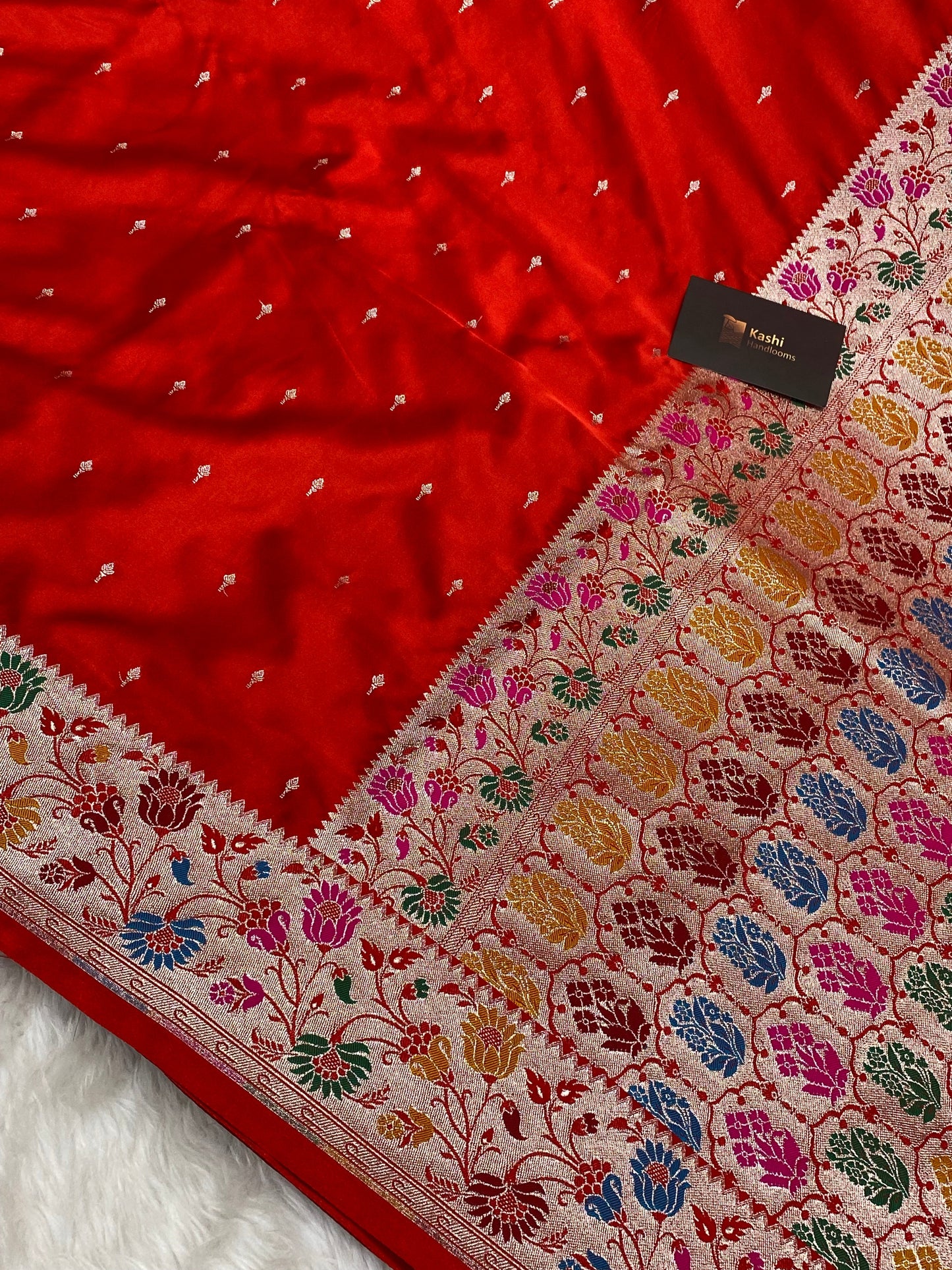 Red Color Mashru Silk Paithni Banarasi Saree