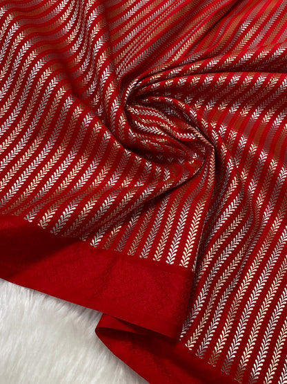 Light Pich Mashru Silk Banarasi Saree