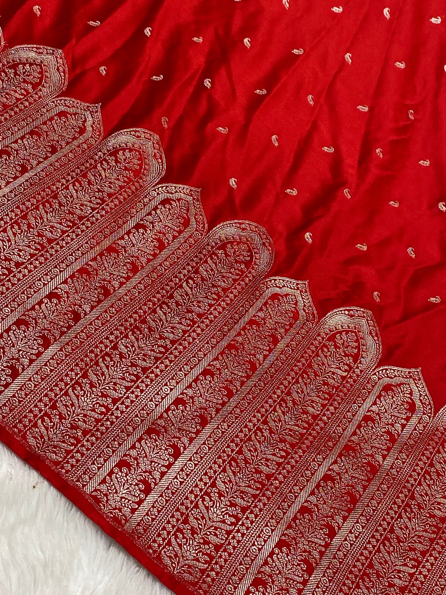 Red Color Mashru Silk Banarasi Saree