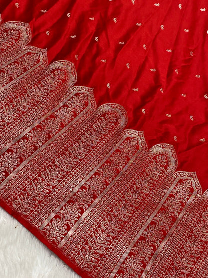 Red Color Mashru Silk Banarasi Saree