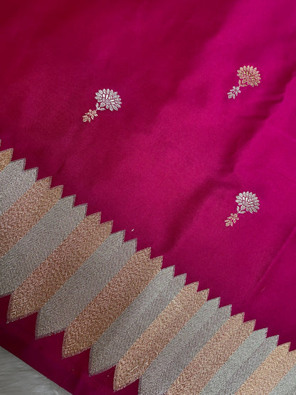 Rani mashru silk banarasi saree