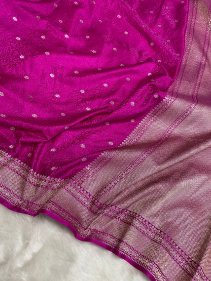 Rani mashru silk banarasi saree