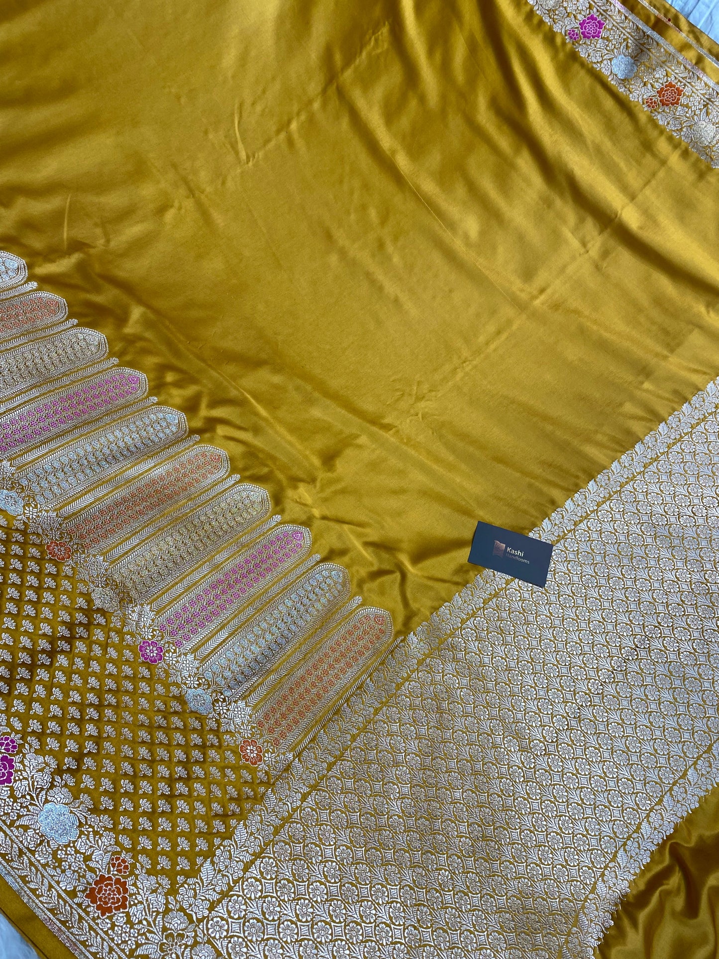 Haldi festival mashru silk banarasi saree
