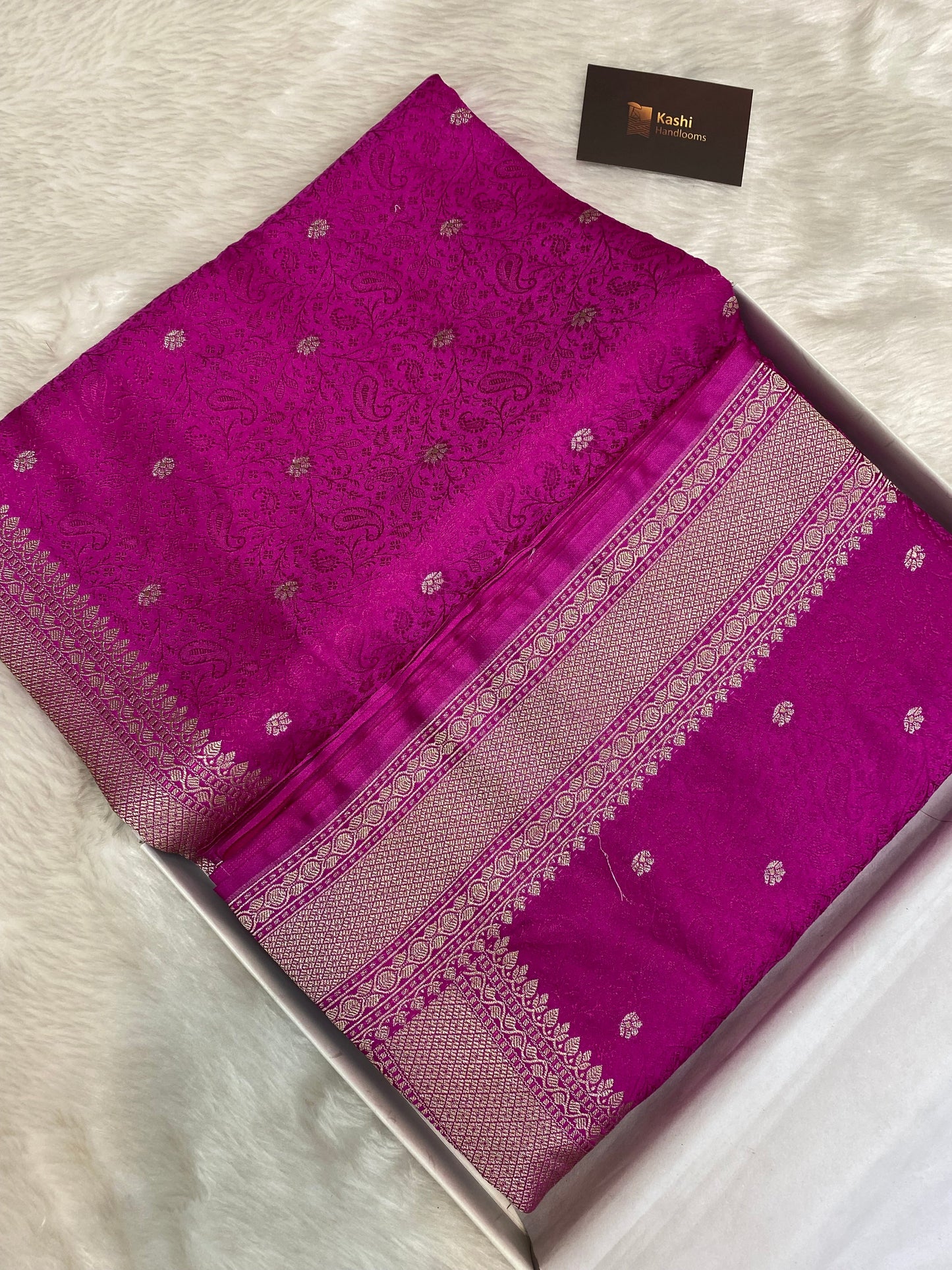 Rani mashru silk banarasi saree