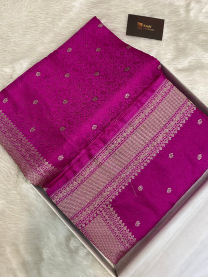 Rani mashru silk banarasi saree