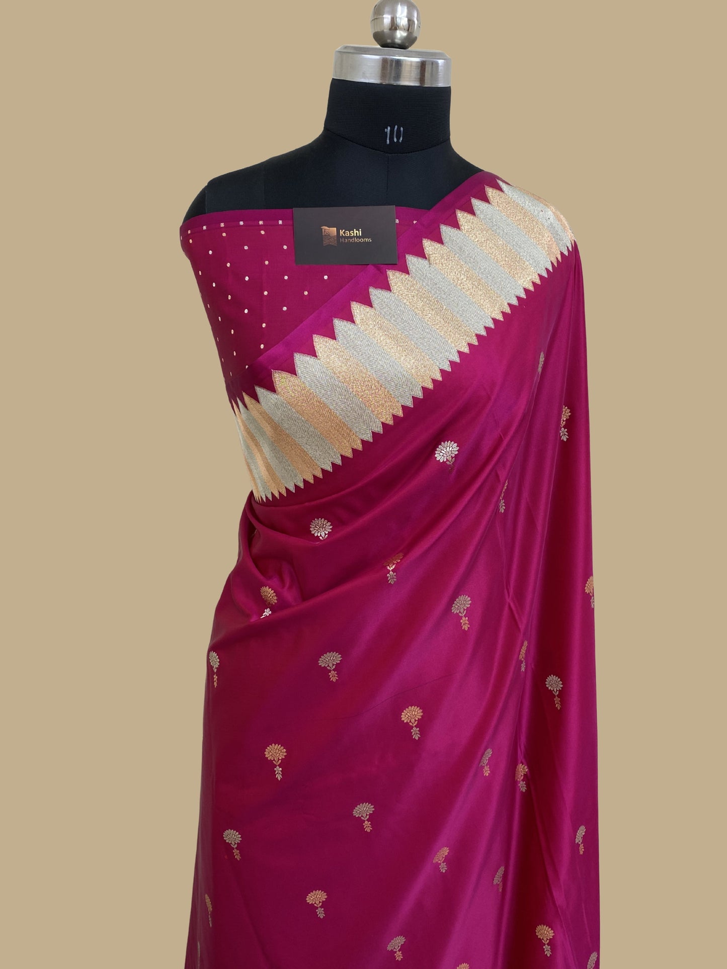 Rani mashru silk banarasi saree