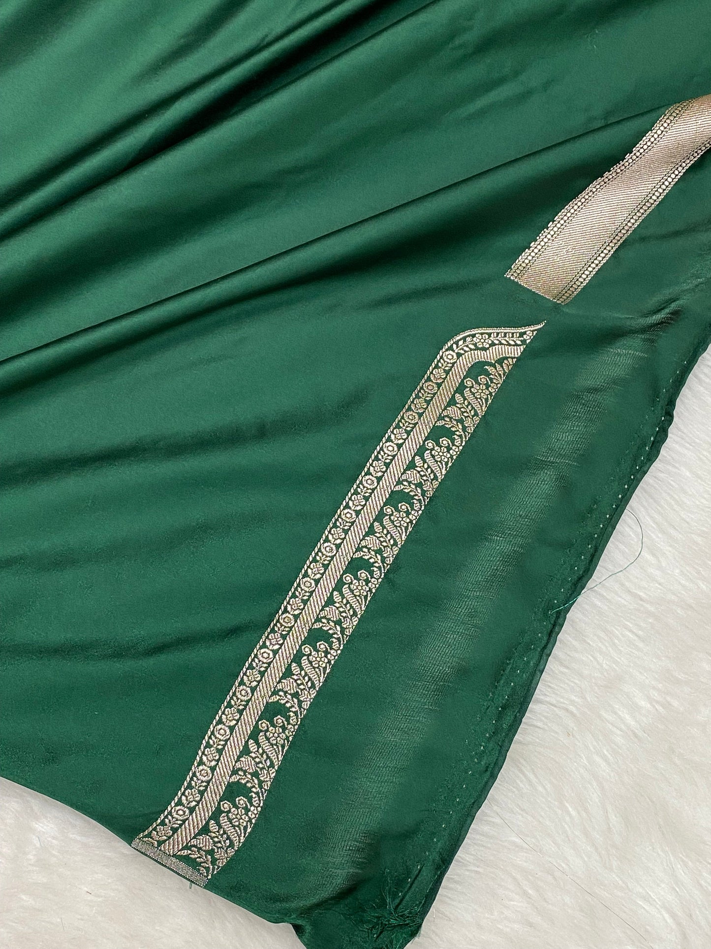 Green Color Mashru Silk Banarasi Saree