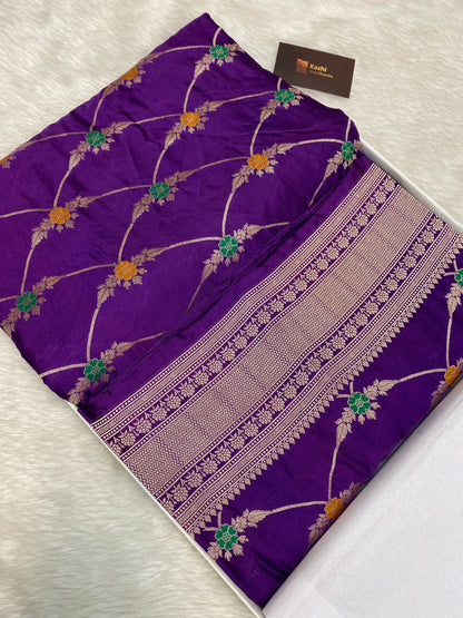 Purple Color Mashru Silk Banarasi Saree