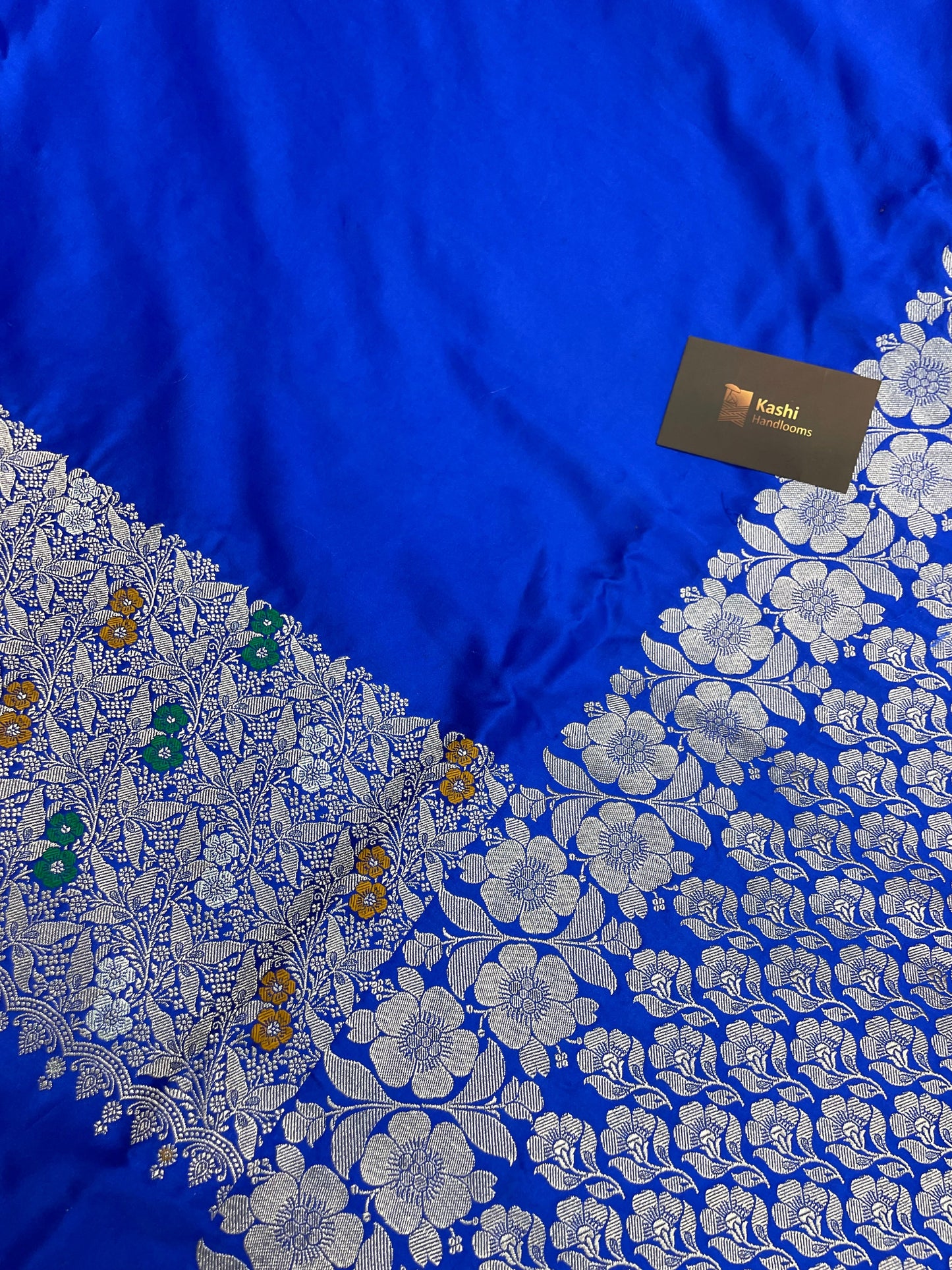 Royal Blue Mashru Silk Banarasi Saree
